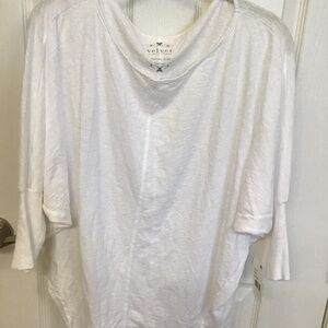 Velvet brand vintage slub white cotton batwing shirt.